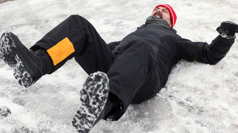 Man-Falling-on-Ice-Wondering-if-He-Will-Need-a-Slip-and-Fall-Lawyer