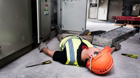 Electrocuted construction worker