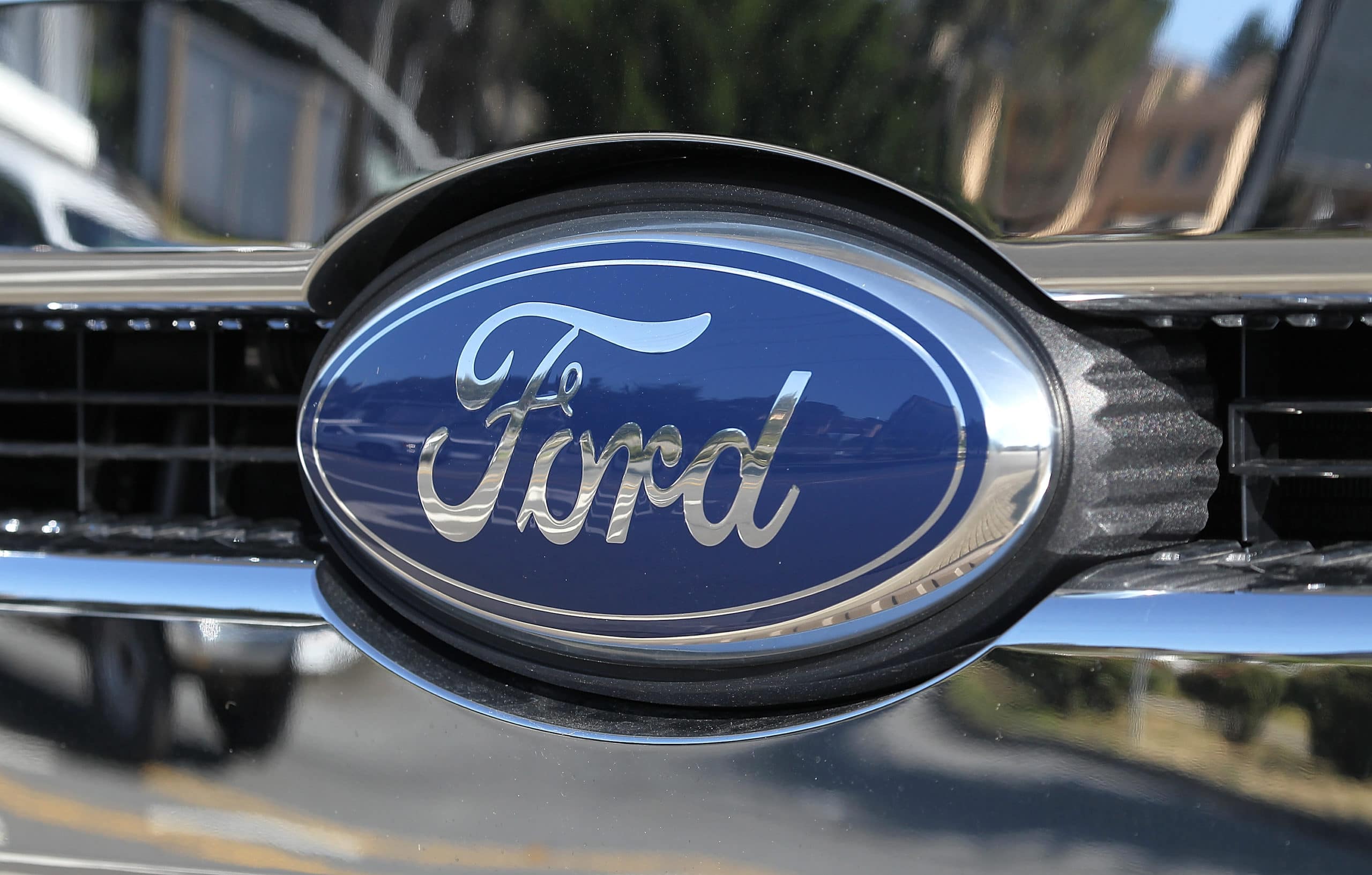 Ford logo on vehicle