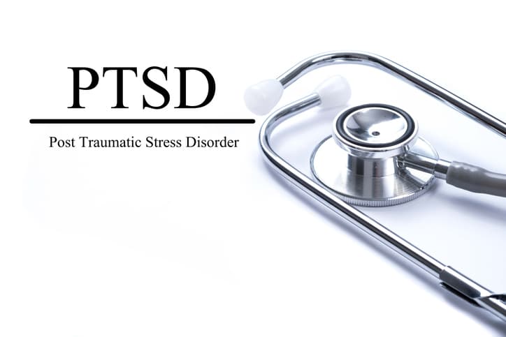 Stethoscope with the word PTSD next to it