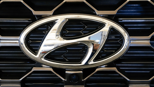 Hyundai logo on car